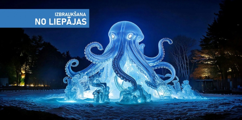 Uz Starptautisko Ledus skulptūru festivālu Taujenu muižā Lietuvā